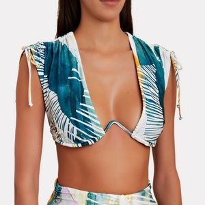 Andrea Iyamah Menasa Printed Underwire bikini Top